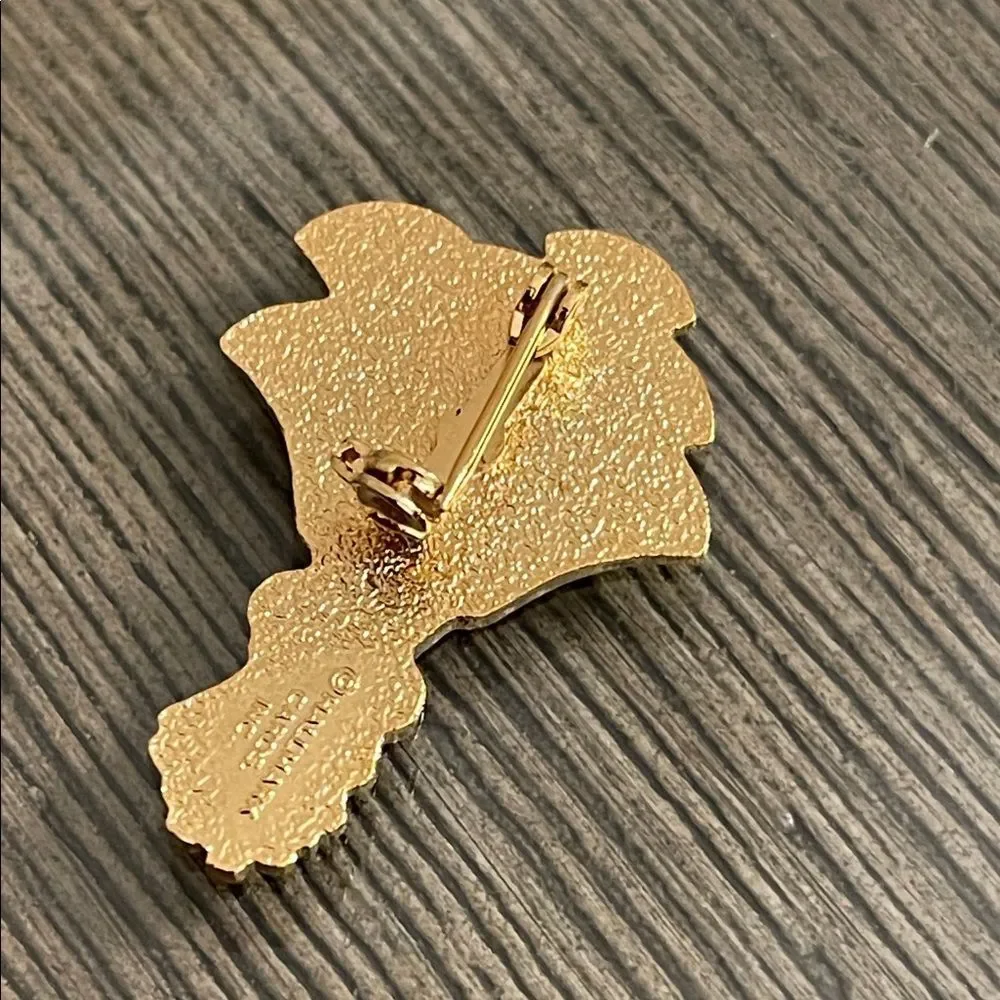 Vintage Hallmark Cloisonné Wheat Enamel Pin - Brooch Thanksgiving Theme 1970’s